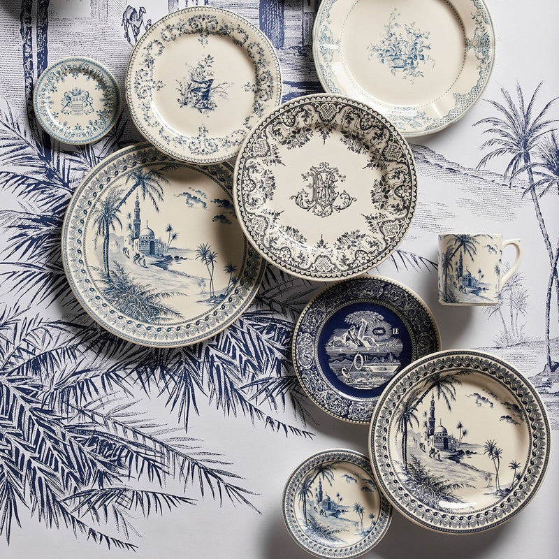 Blue Mismatched Cake Plate (Ø 30cm)