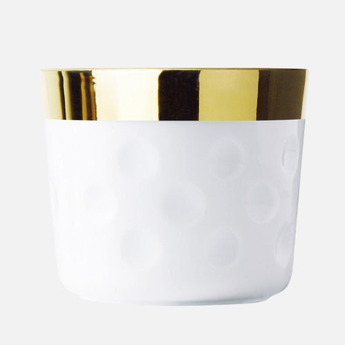 Champagne Goblet White, Dot-Pattern Relief