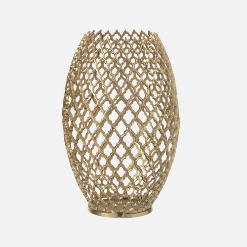Small Gold Aluminium Floor Vase – Decorative Home Accent