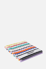 Riverbero 100x180 cm beach towel in zigzag cotton terry cloth