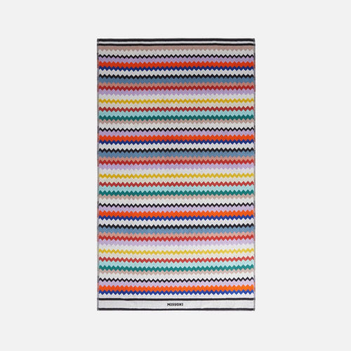 Riverbero 100x180 cm beach towel in zigzag cotton terry cloth