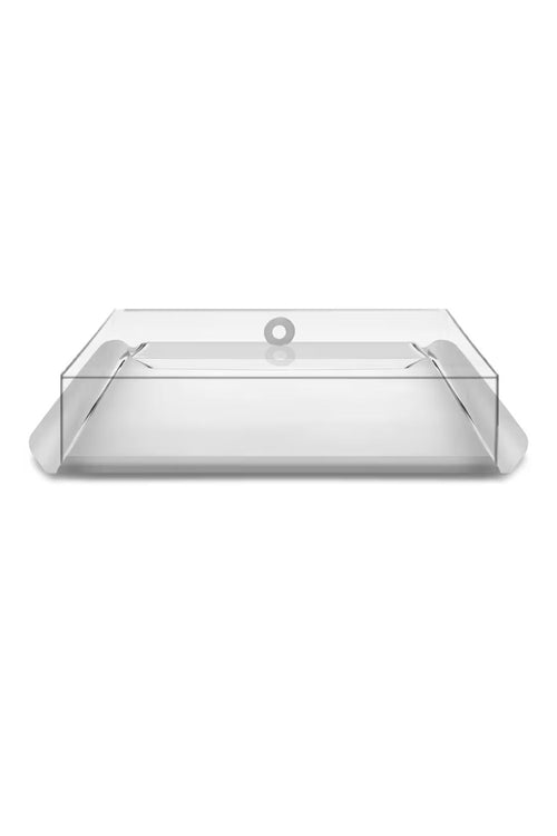 Small Tall Tray and Cover, Silver