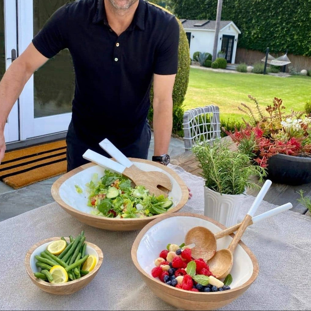 Madras Mango Wood Serving Bowl, 45cm