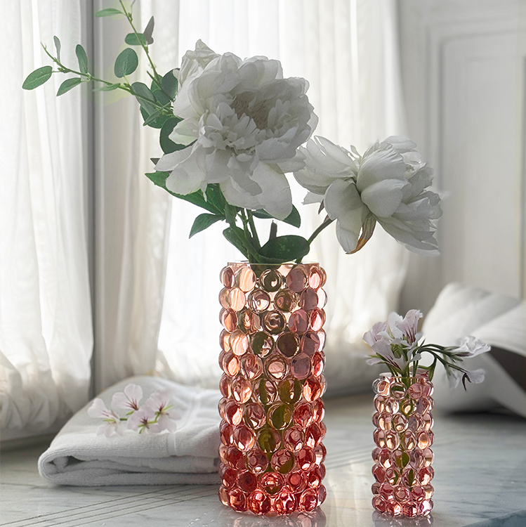 Boule Hurricane Vase, Rose