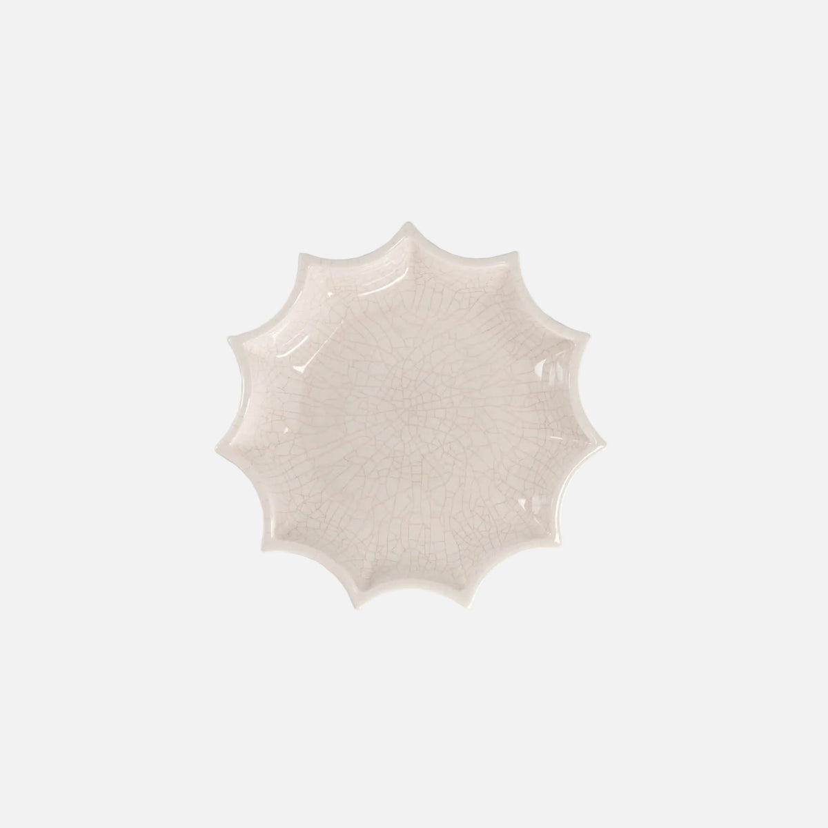 Tasca Décor Tray, White Crackle, 22cm