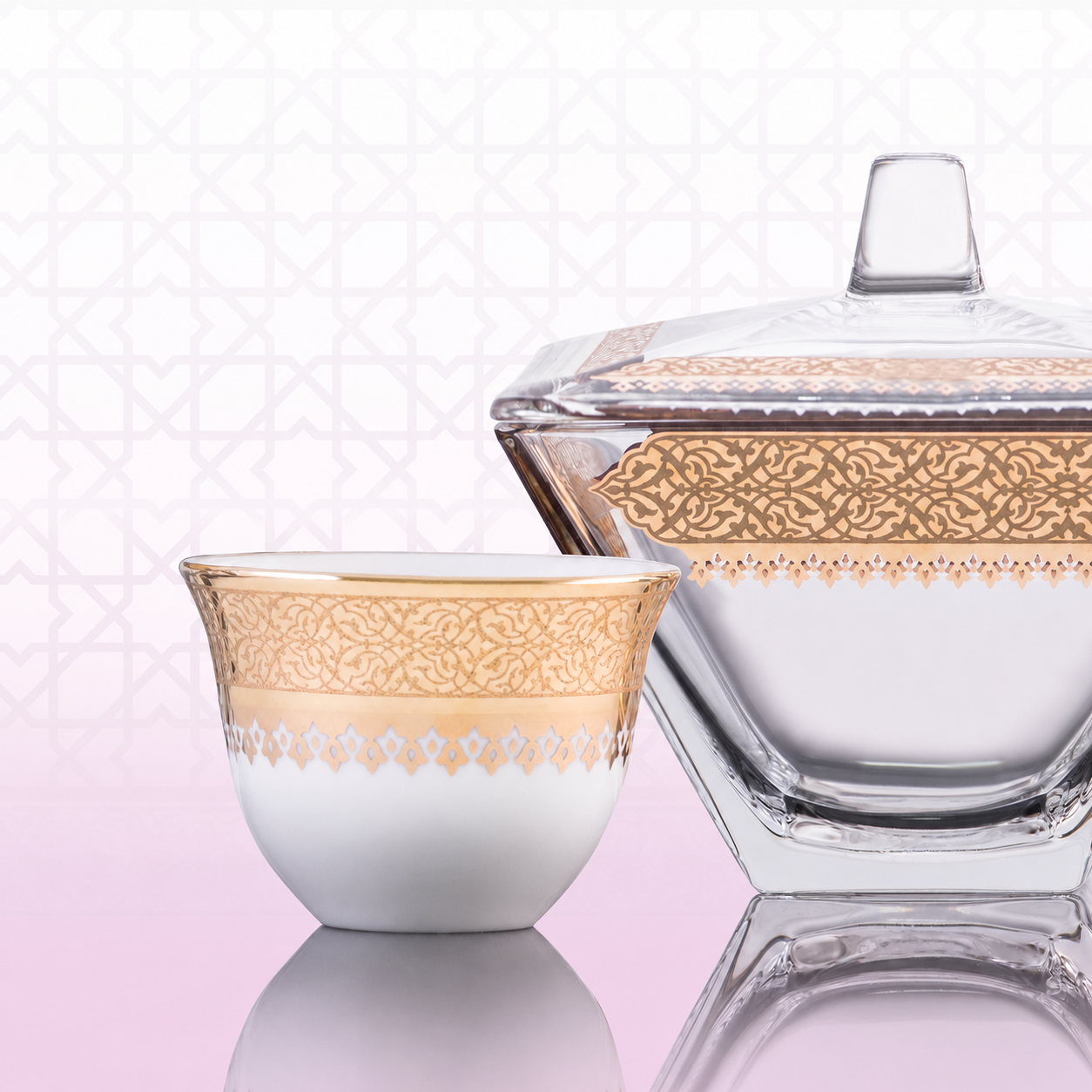 Dimlaj Cordoba Set of 6 Pcs Cawa Cups (Gold)
