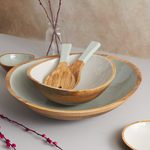 Madras Large Mango Wood Bowl – Taupe