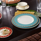 طبق مسطح من أكوامارين سمرقند مقاس 27 سم للمنزل