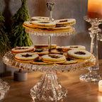 Crown Jewel 2-Tier Crystal Etagere Stand – Clear