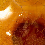 مزهرية جسم كرة زجاجية متشققة - حجم كبير