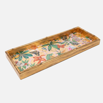 Kaleidoscope Bamboo Edge Lacquer Bar Tray