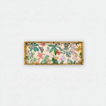 Kaleidoscope Bamboo Edge Lacquer Bar Tray