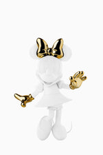 Minnie Welcome Bicolor Small Figurine - White/Gold