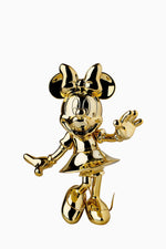 Minnie Welcome Small Chromed Figurine - Gold