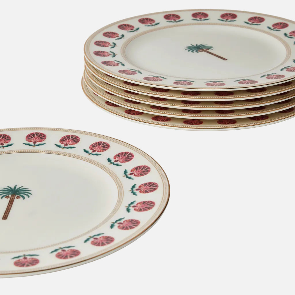 Sahara Rose Dinner Porcelain Plates (Set of 6)