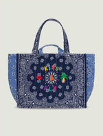 Call It Maxi Cabas Matelassé - Kiss & Fly Navy/ Chambray Tote Bag