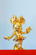 Minnie Welcome Small Chromed Figurine - Gold
