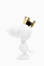 Snoopy Crown Bicolor Small Figurine - White/Gold