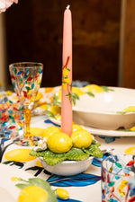 Lemon Collection Ceramic Taper Candle Holder