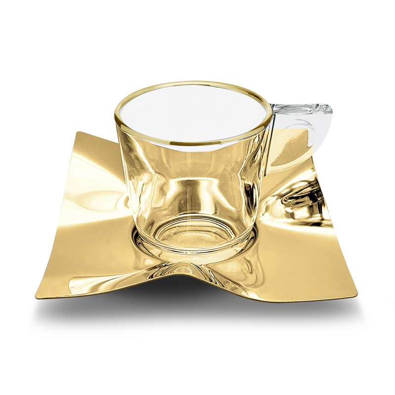 Carissa coffee cup Gold 11Cm