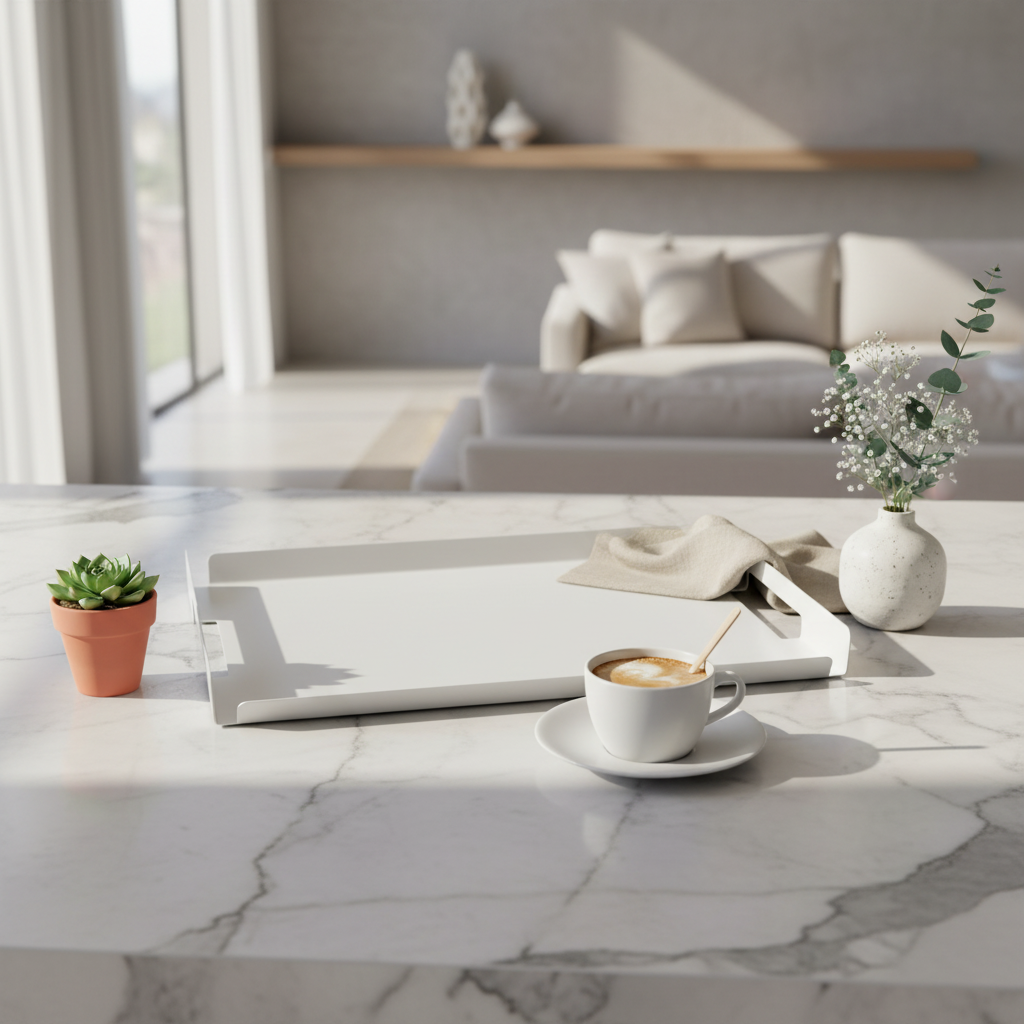 Cora Tray Large St. Stl. Silver