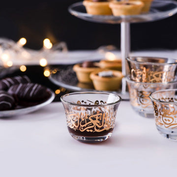 طقم أكواب كاوا من ديملاج كريم مكون من 6 قطع (ذهبي)