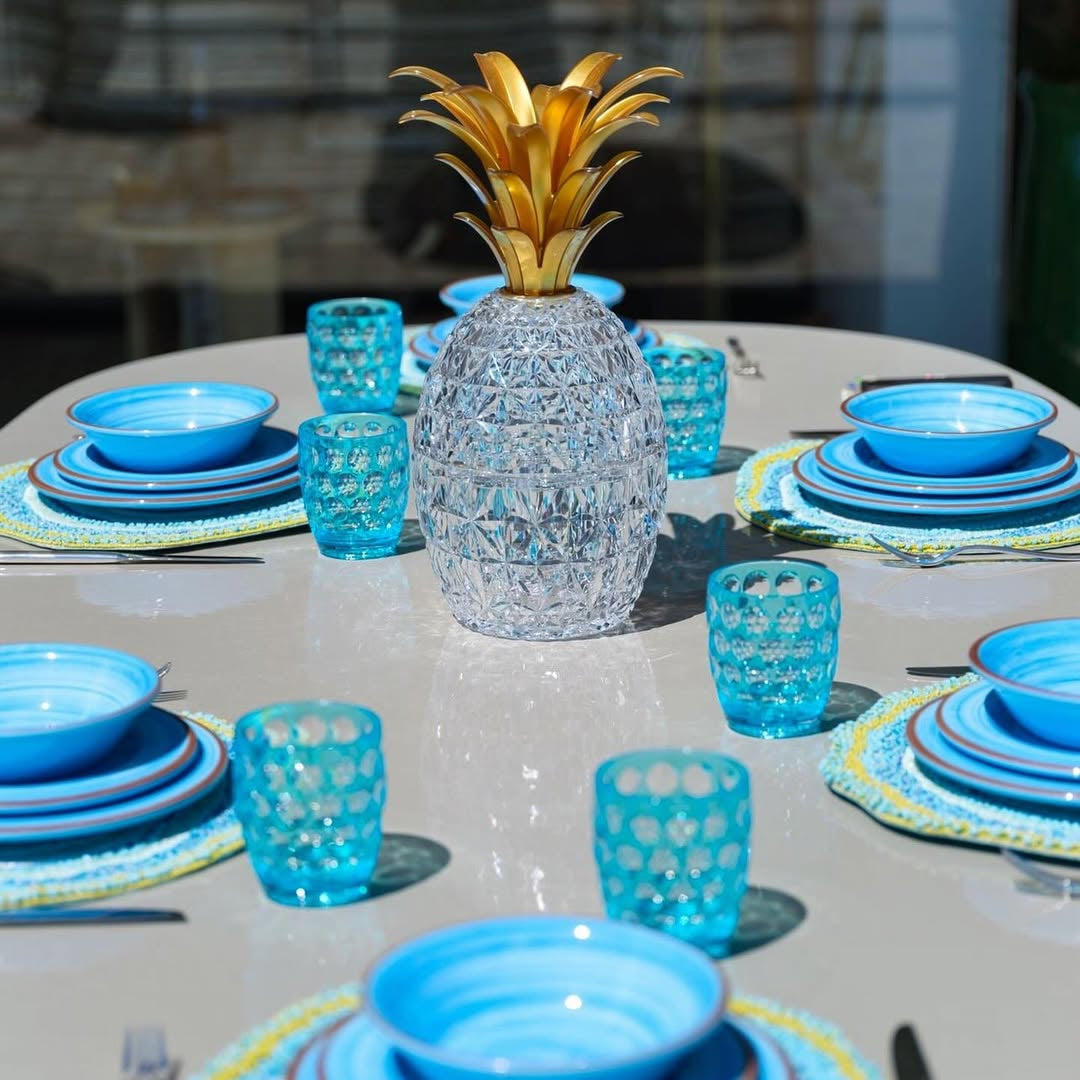 Lente White & Turquoise Acrylic Tumbler