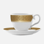 Dimlaj Cordoba Set of 6 Pcs Tea Cups and Saucers (Gold) - Premium Tea Cups from Cordoba By Dimlaj - Just $265! 