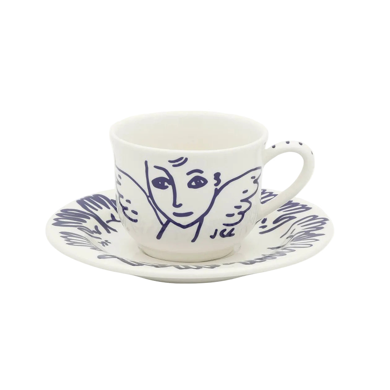 L'Archipel Sentimental Espresso Cup and Saucer, 80ml, Set of 2