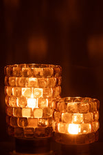 Hurricane Square Mosaic Glass Candle Holder – Large