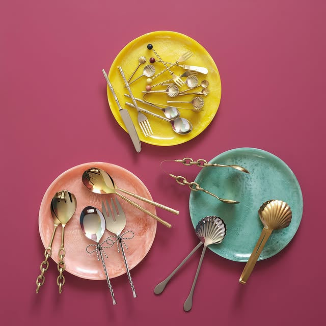 Set of 2 Salad Cutlery Bow