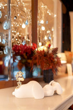 Snoopy & Woodstock Small Figurine - White/Gold