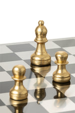 Gold & White Polyresin Chess Set – Deluxe Board 61 cm