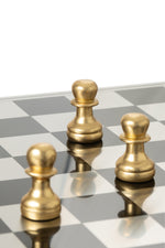 Gold & White Polyresin Chess Set – Deluxe Board 61 cm