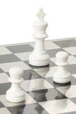 Gold & White Polyresin Chess Set – Deluxe Board 61 cm