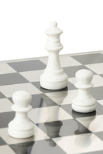 Gold & White Polyresin Chess Set – Deluxe Board 61 cm