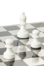 Gold & White Polyresin Chess Set – Deluxe Board 61 cm