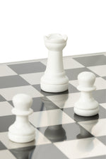 Gold & White Polyresin Chess Set – Deluxe Board 61 cm