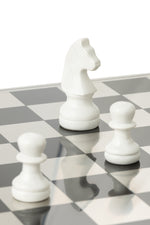 Gold & White Polyresin Chess Set – Deluxe Board 61 cm