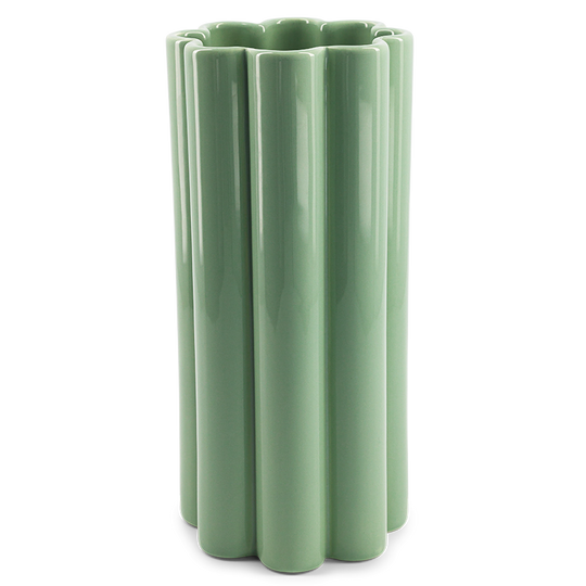 Almond Green Ceramic Vase – Duetto Solo