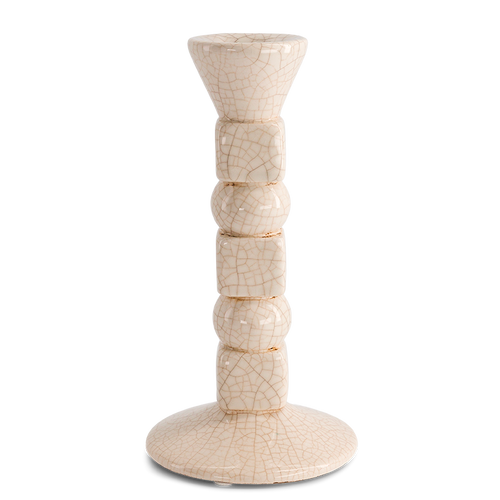 Anna — Cream White Ceramic Candleholder (Small Model)