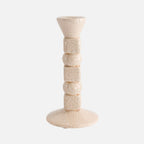 Anna Candle Holder – Small Format in crackle cream white