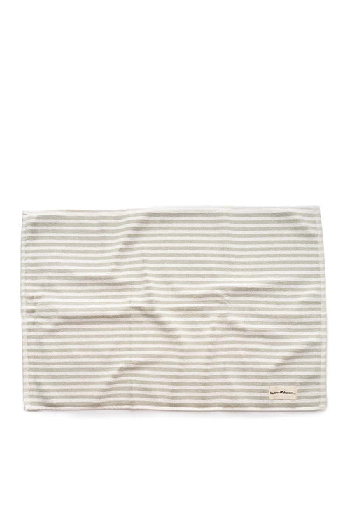 Lauren's Stripe Bath Mat, Sage,  81x50cm
