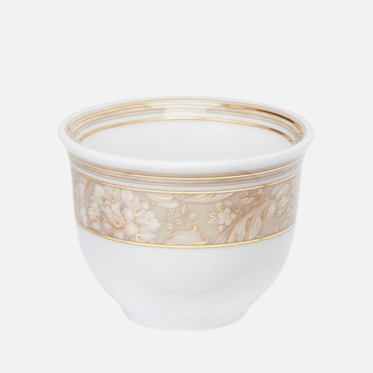 Barocco Beige Porcelain Espresso Cups – Set of 6