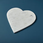 Heart Serving Board Handcrafted – White Marble