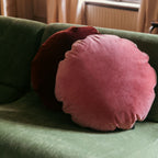 Bomboloni Round Cushion in Pink Velvet