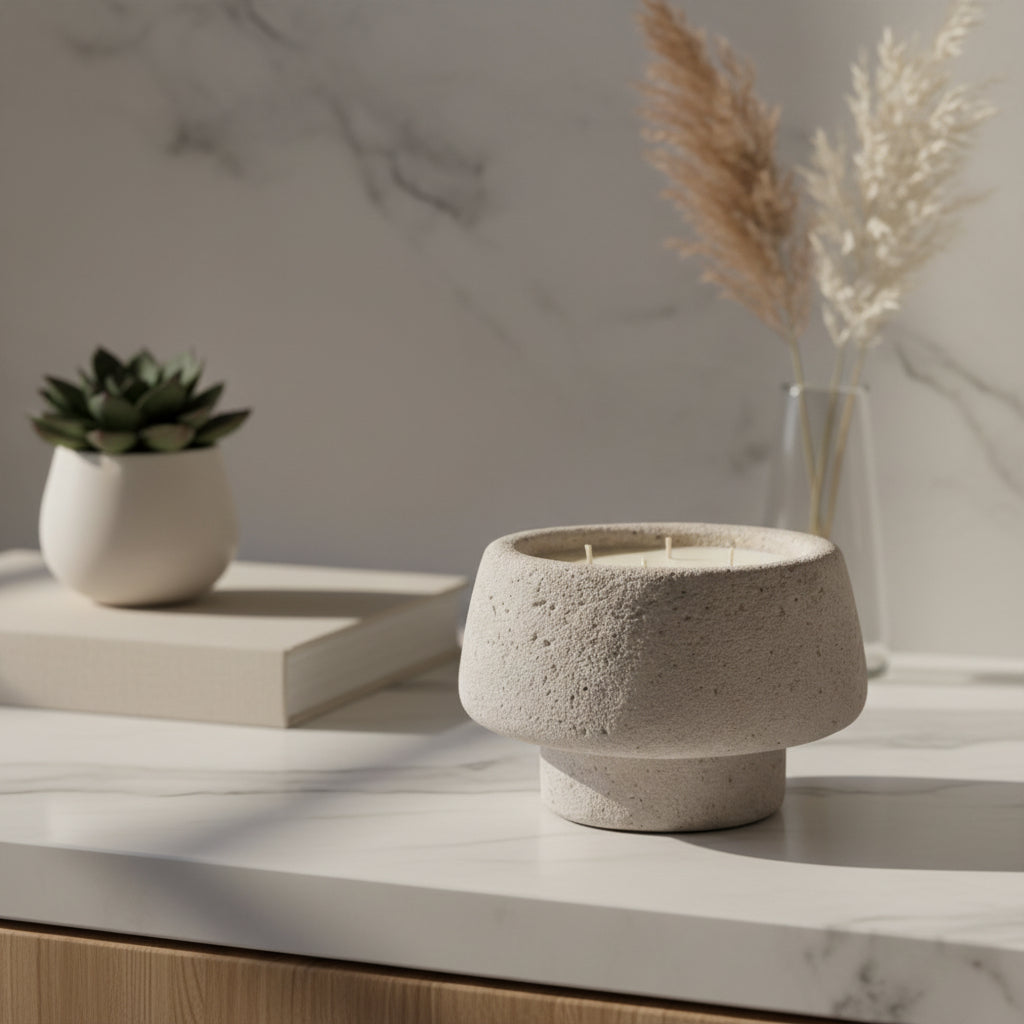 Bougie Travertin – Size ( M )