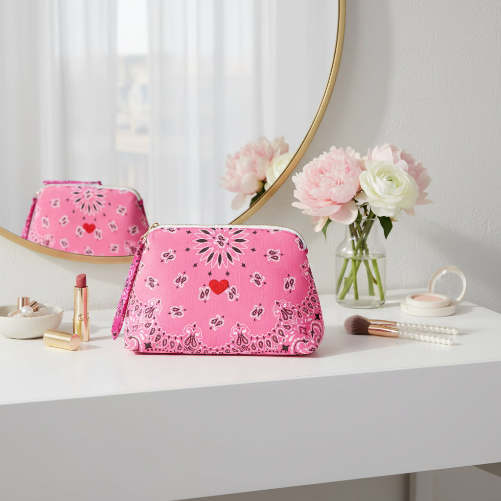 Call It Vanity Large - Coeurstrawberry/ Fuchsia Handcrafted Toiletry Bag