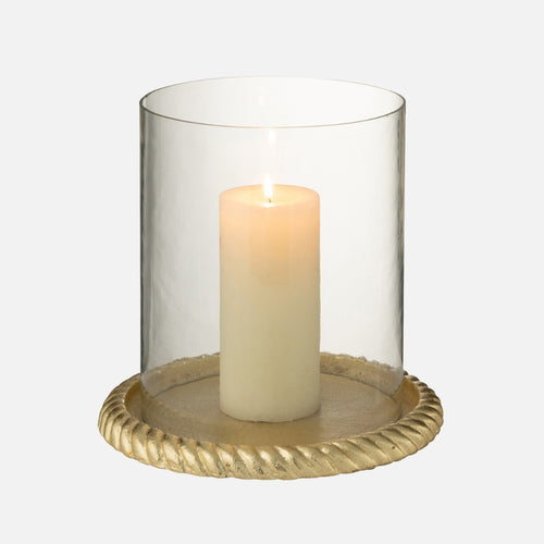 Gold Aluminium Candle Holder – Large Decorative Home Accent
