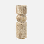 Candle Holder Marble Beige – Large Stone Pillar Holder